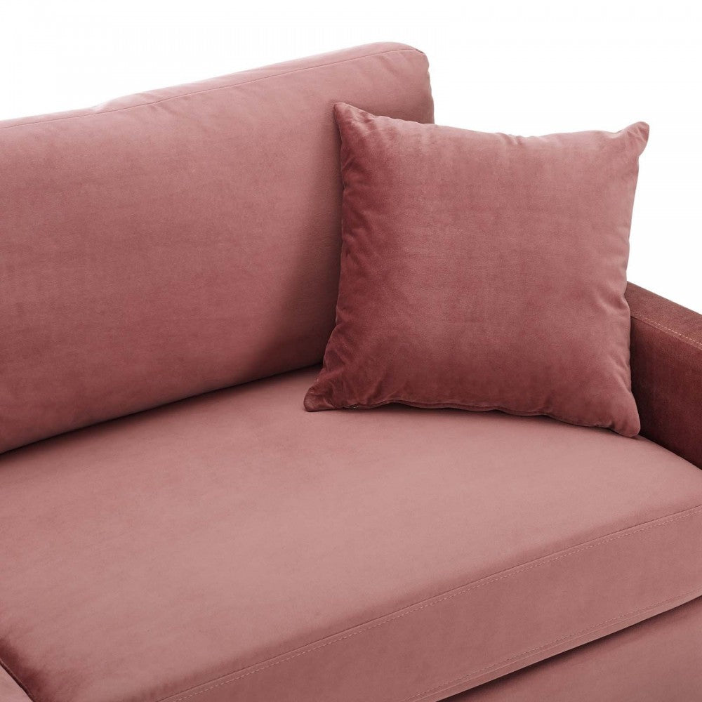 Juliana Performance Velvet Sofa, Dusty Rose