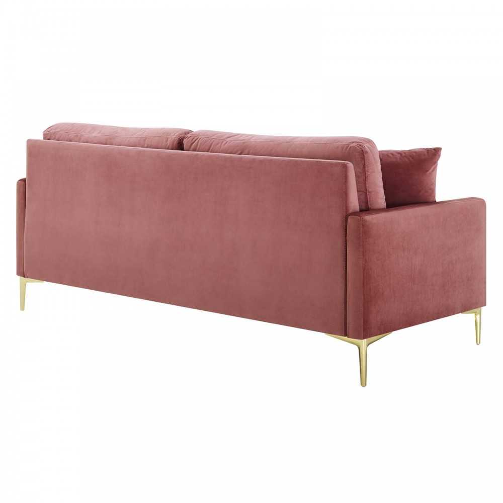 Juliana Performance Velvet Sofa, Dusty Rose