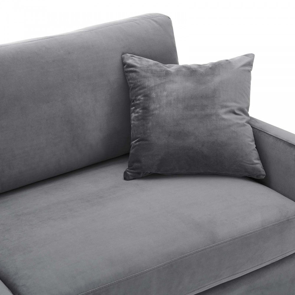 Juliana Performance Velvet Sofa, Gray