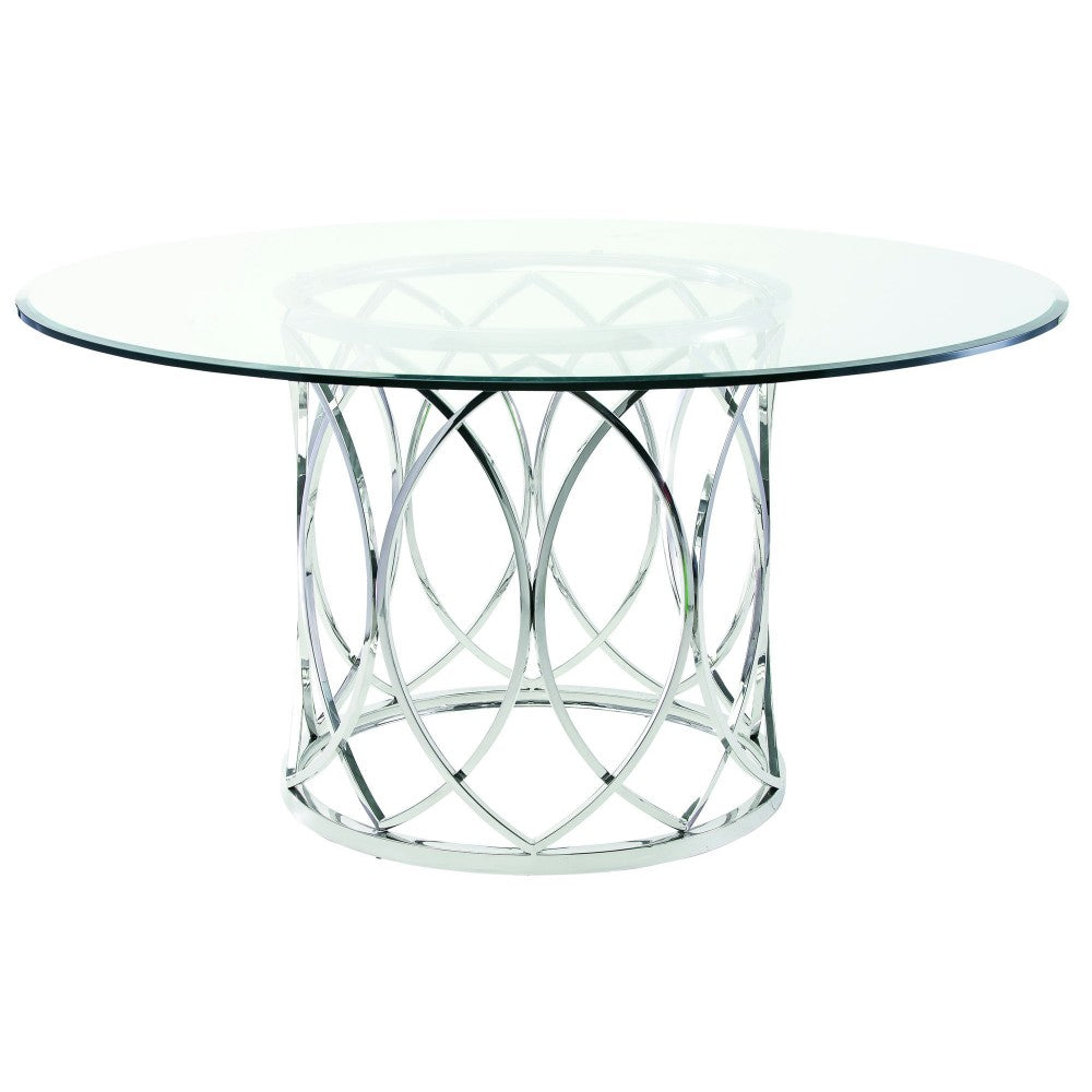 Juliette Silver Metal Dining Table