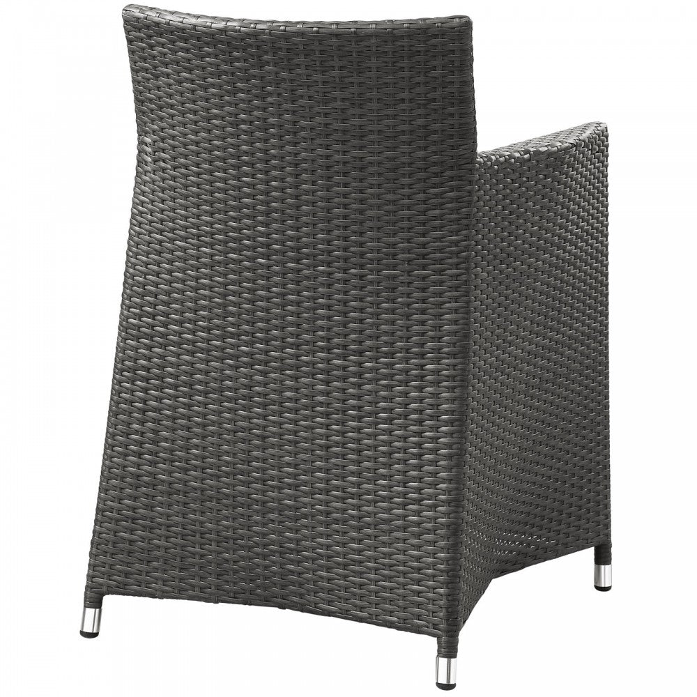 Junction Armchair Outdoor Patio Wicker Set of 2, Brown White