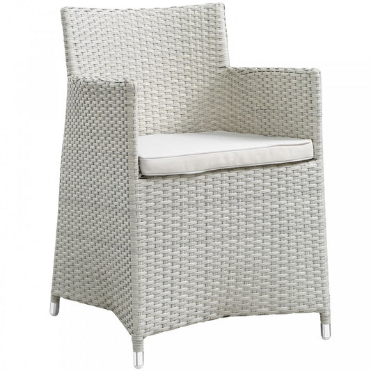 Junction Dining Outdoor Patio Armchair, Gray White