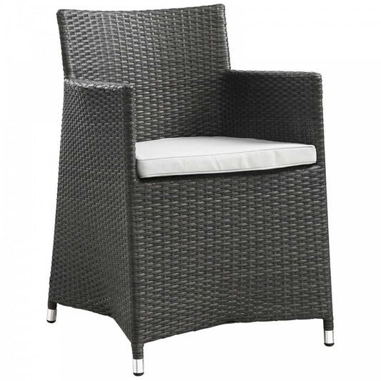 Junction Dining Outdoor Patio Armchair, Brown White