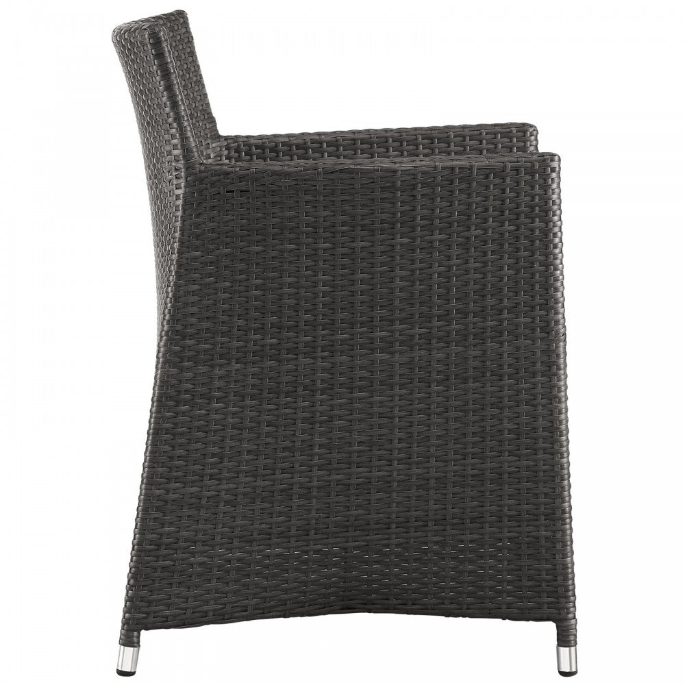 Junction Dining Outdoor Patio Armchair, Brown White