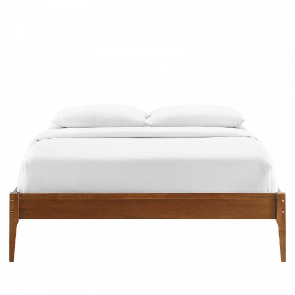 June Queen Wood Platform Bed Frame, Walnut