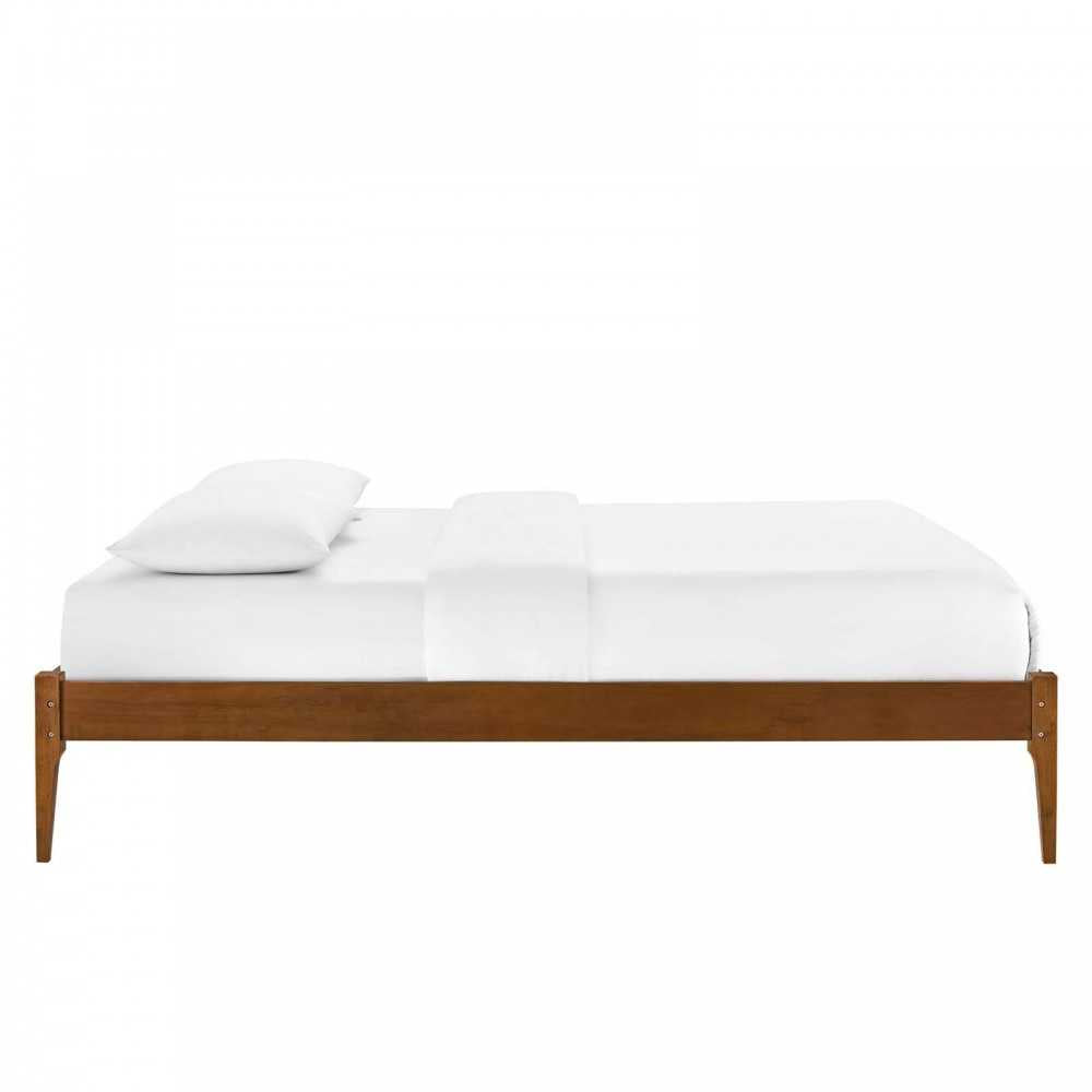 June Queen Wood Platform Bed Frame, Walnut