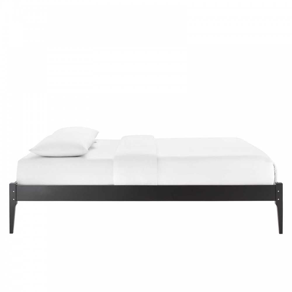 June Queen Wood Platform Bed Frame, Black