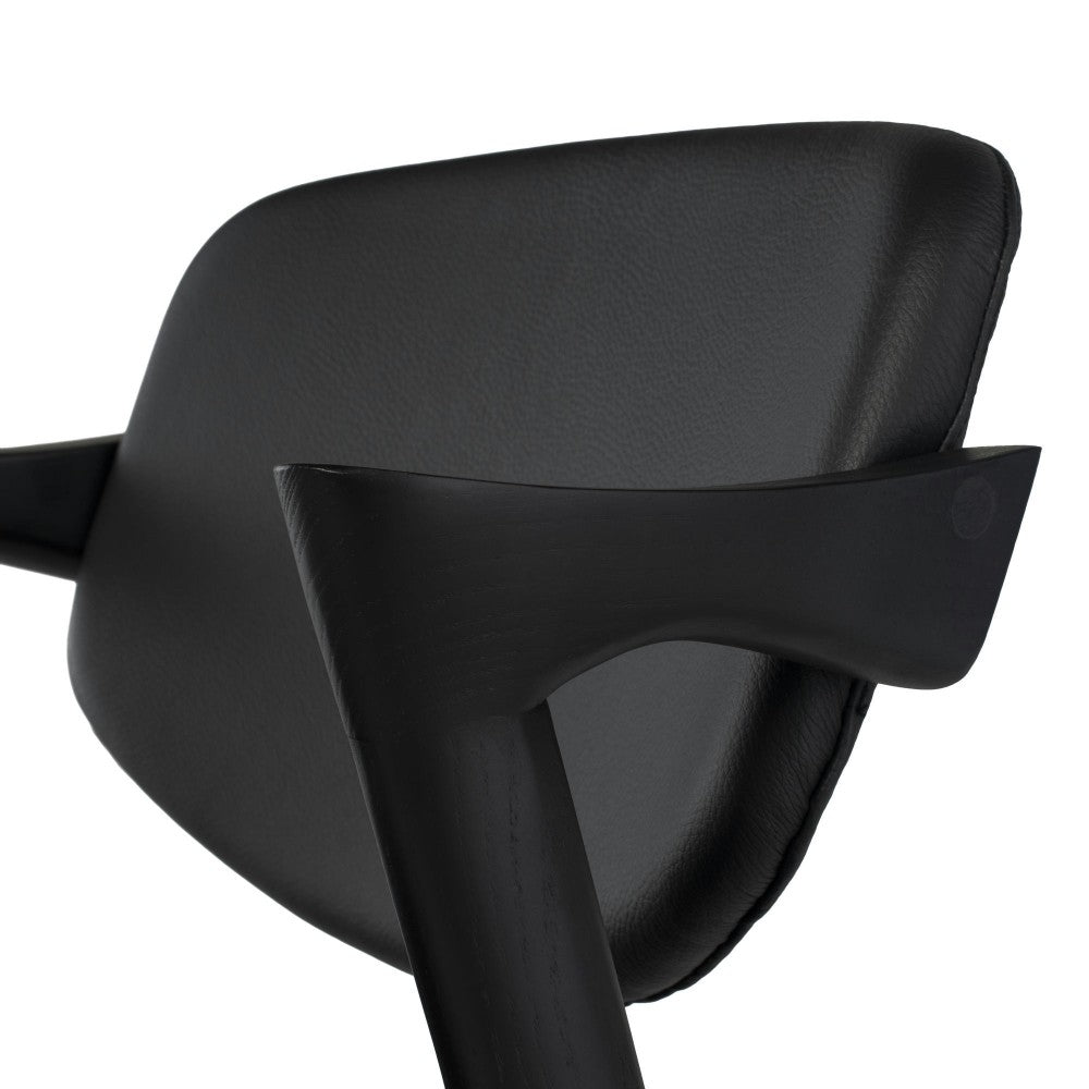 Kalli Black Naugahyde Dining Chair, HGEM875