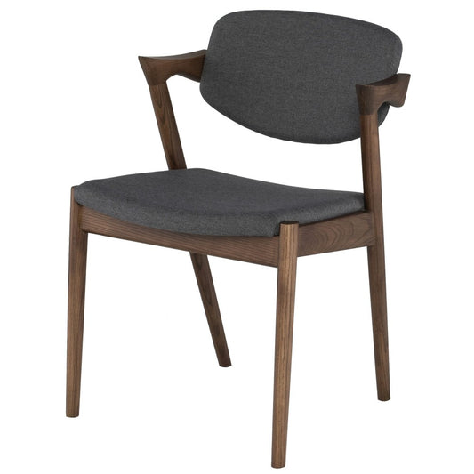 Kalli Dark Gray Fabric Dining Chair