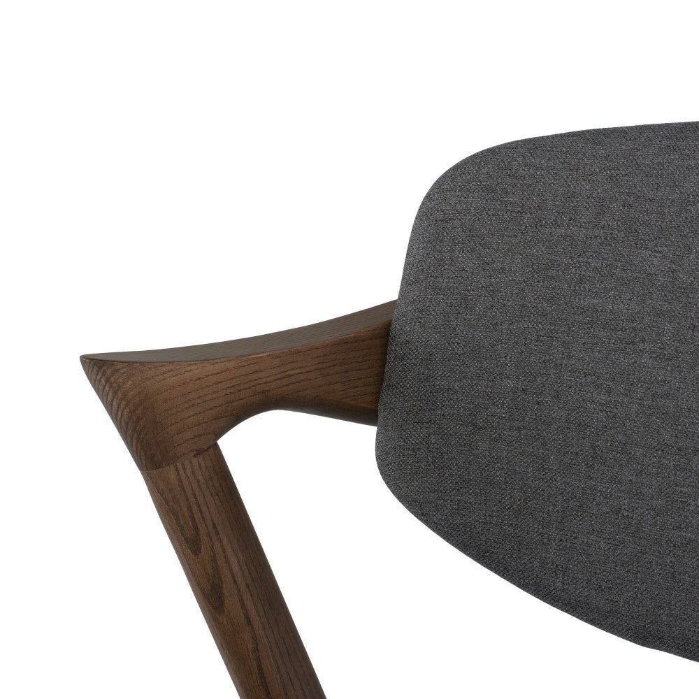 Kalli Dark Gray Fabric Dining Chair