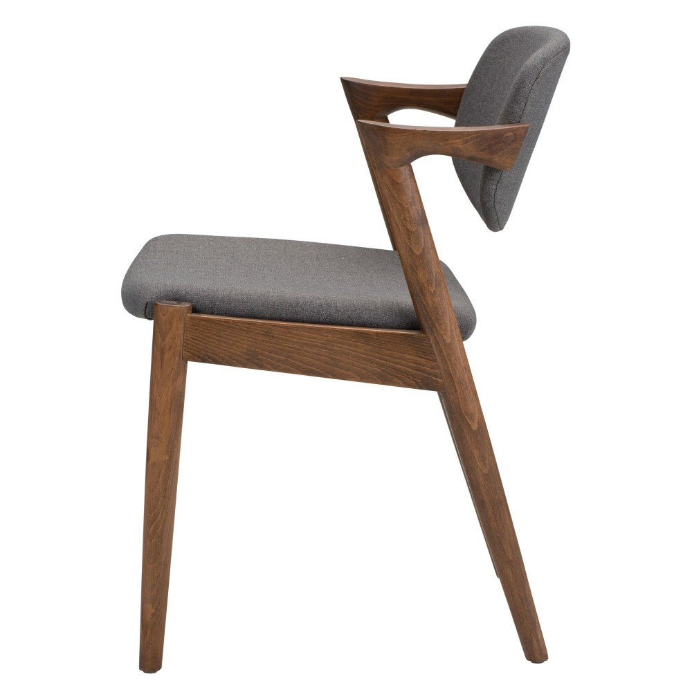 Kalli Dark Gray Fabric Dining Chair