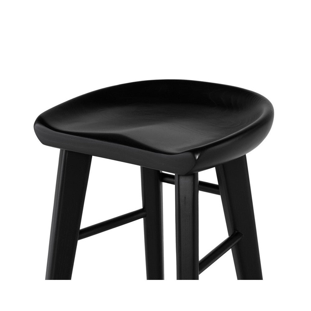 Kami Onyx Wood Bar Stool