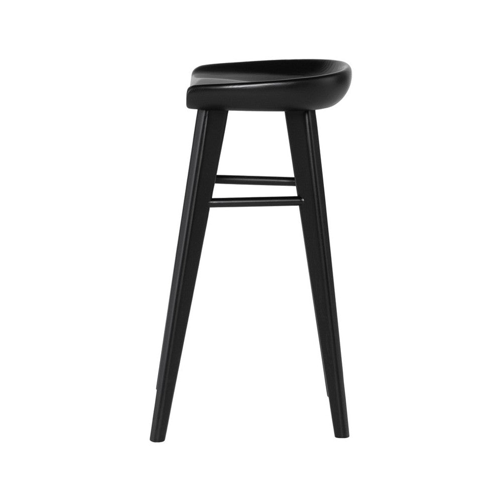 Kami Onyx Wood Bar Stool