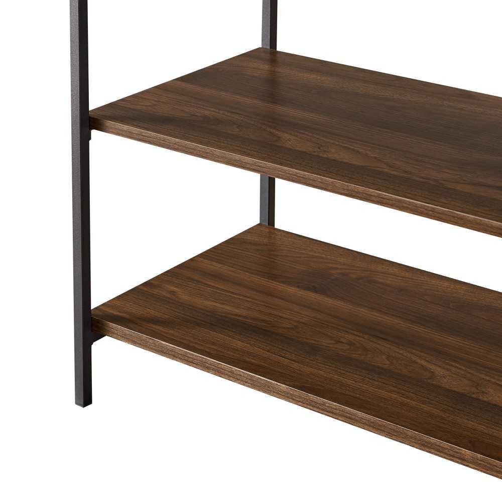 Keaton 58" 1 Drawer, 2 Door Storage Shelf - Dark Walnut