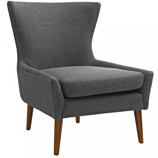 Keen Upholstered Fabric Armchair, Gray