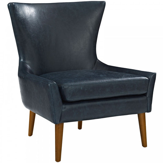 Keen Upholstered Vinyl Armchair, Blue