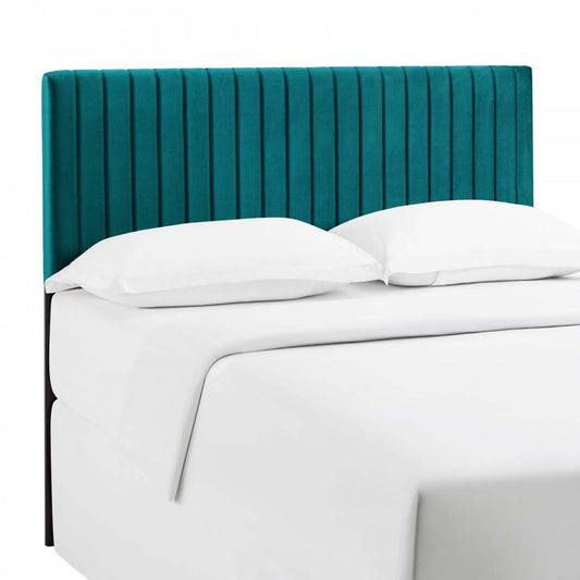 Keira Full / Queen Performance Velvet Headboard, Teal