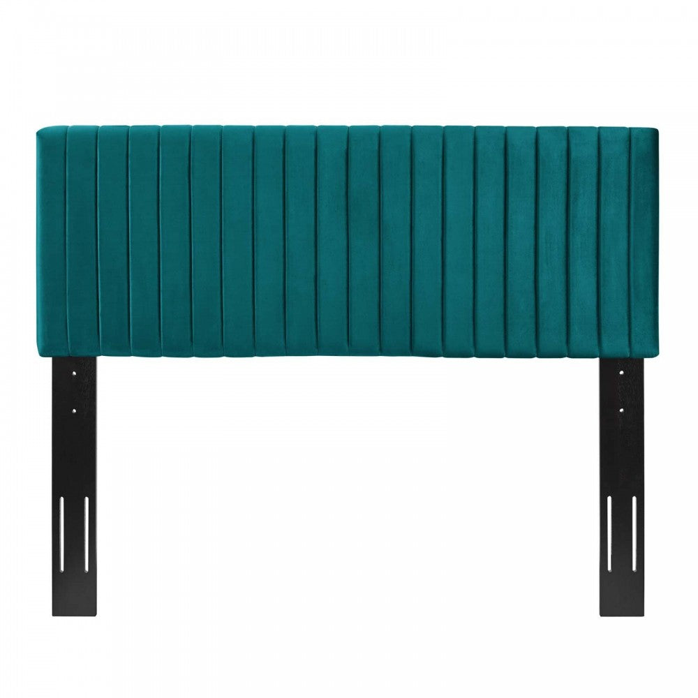 Keira Full / Queen Performance Velvet Headboard, Teal