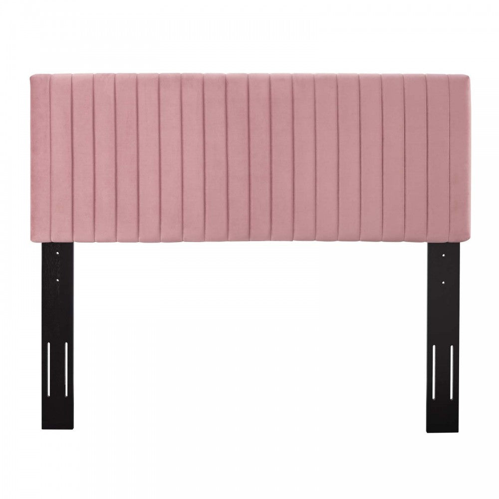 Keira Full / Queen Performance Velvet Headboard, Dusty Rose