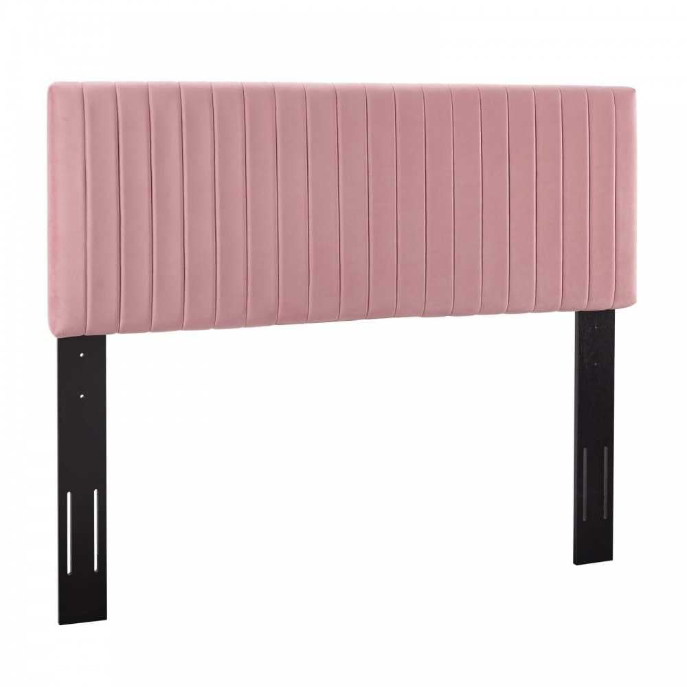 Keira Full / Queen Performance Velvet Headboard, Dusty Rose