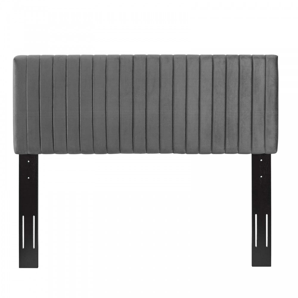 Keira King/California King Performance Velvet Headboard, Gray