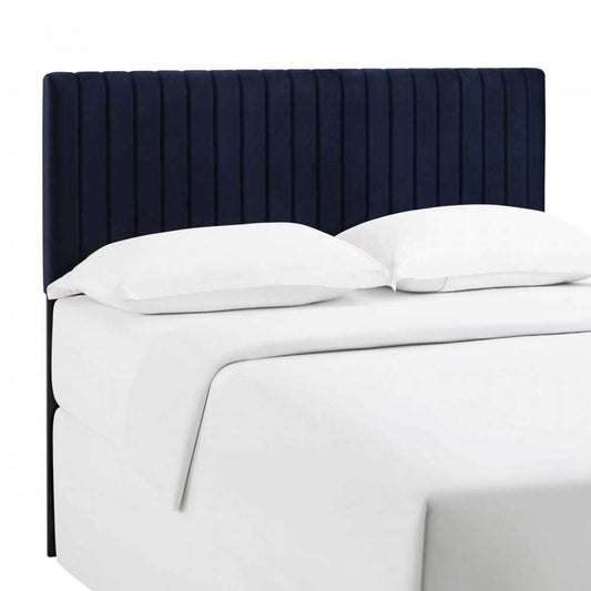 Keira King/California King Performance Velvet Headboard, Midnight Blue