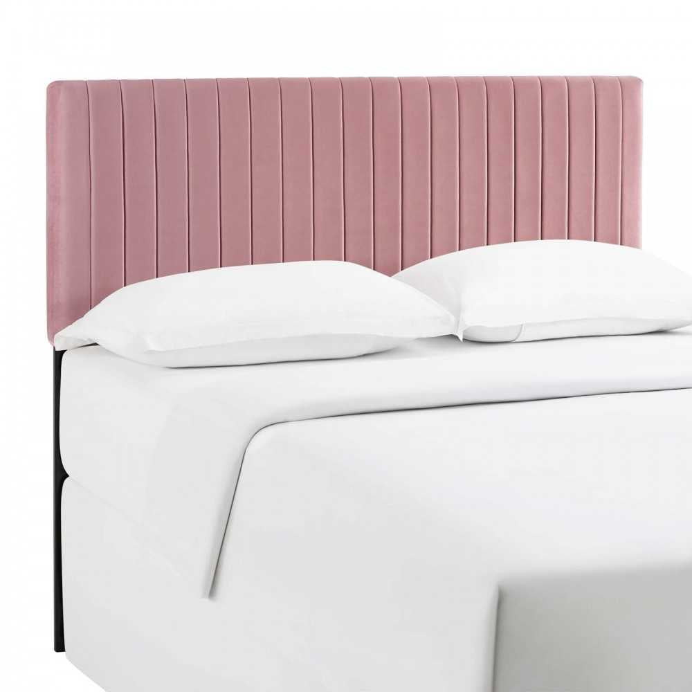 Keira King/California King Performance Velvet Headboard, Dusty Rose