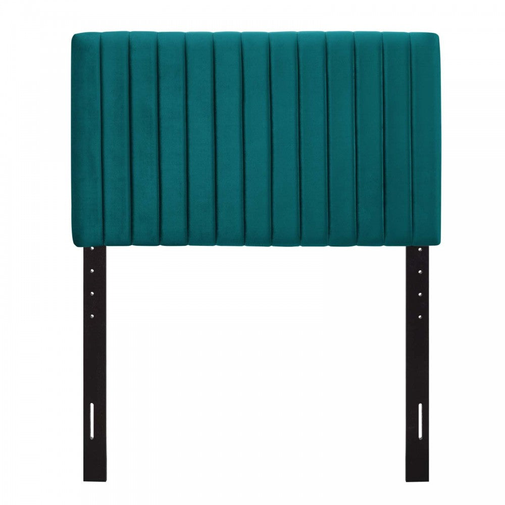 Keira Twin Performance Velvet Headboard, Teal