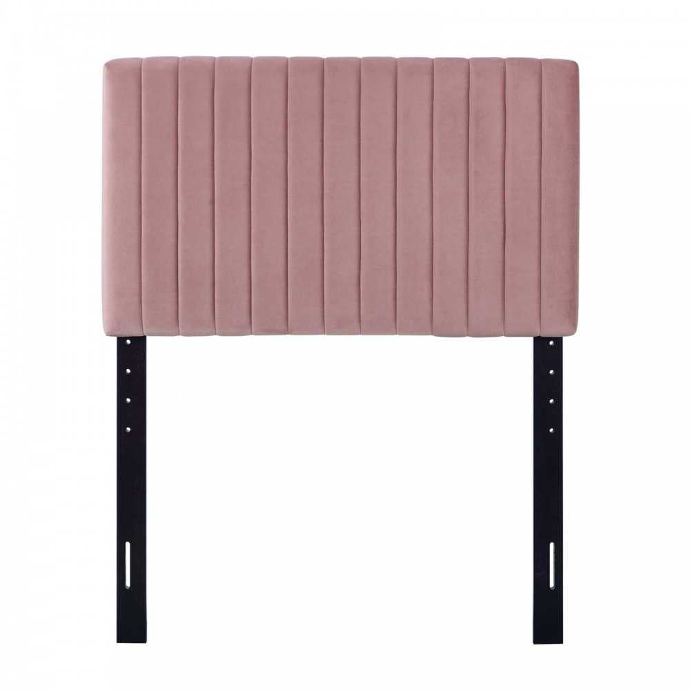 Keira Twin Performance Velvet Headboard, Dusty Rose