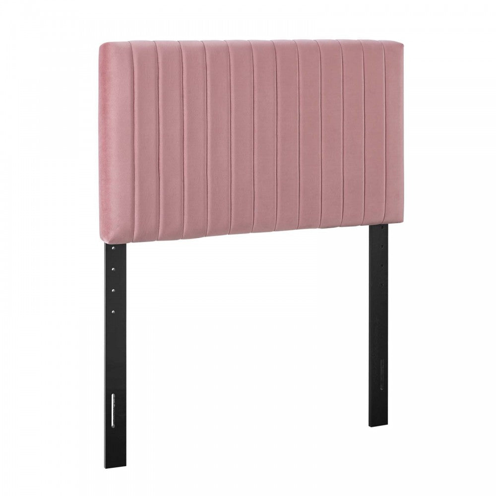 Keira Twin Performance Velvet Headboard, Dusty Rose