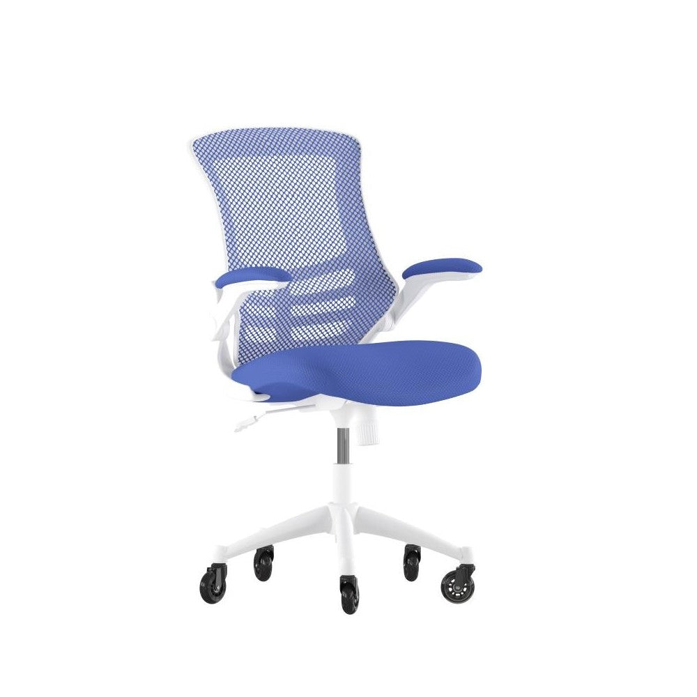 Kelista Blue Chair with Roller Wheels
