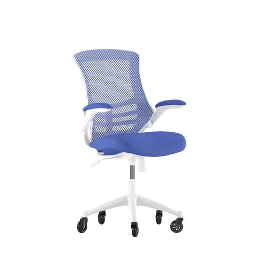 Kelista Blue Chair with Roller Wheels