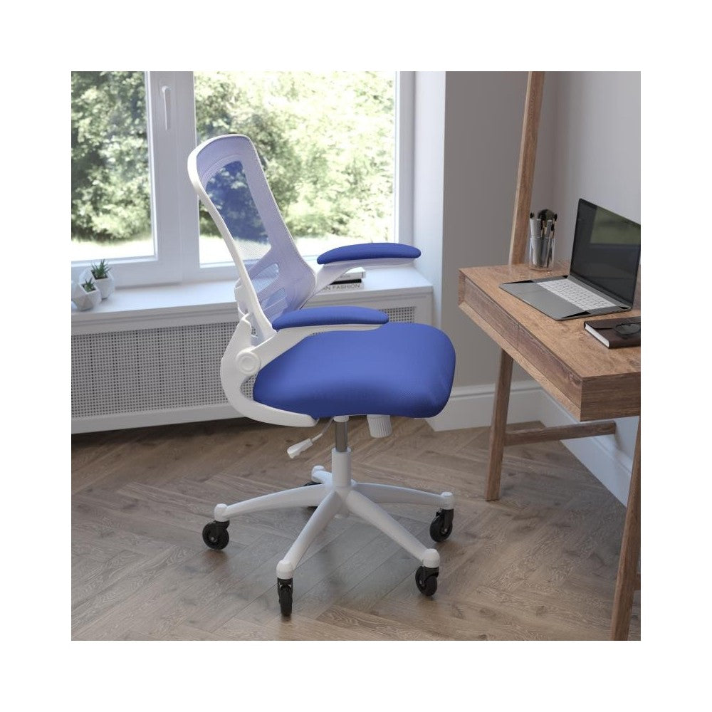 Kelista Blue Chair with Roller Wheels