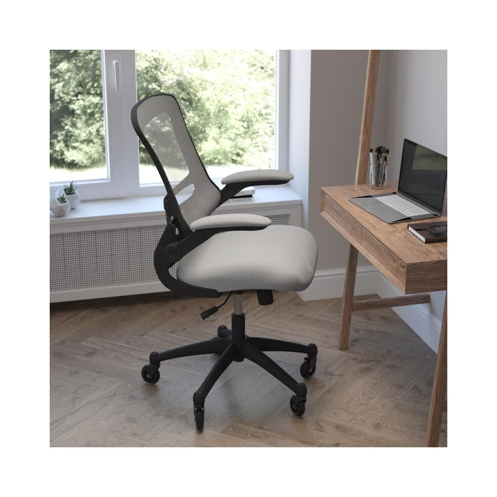 Kelista Dark Gray Chair with Roller Wheels