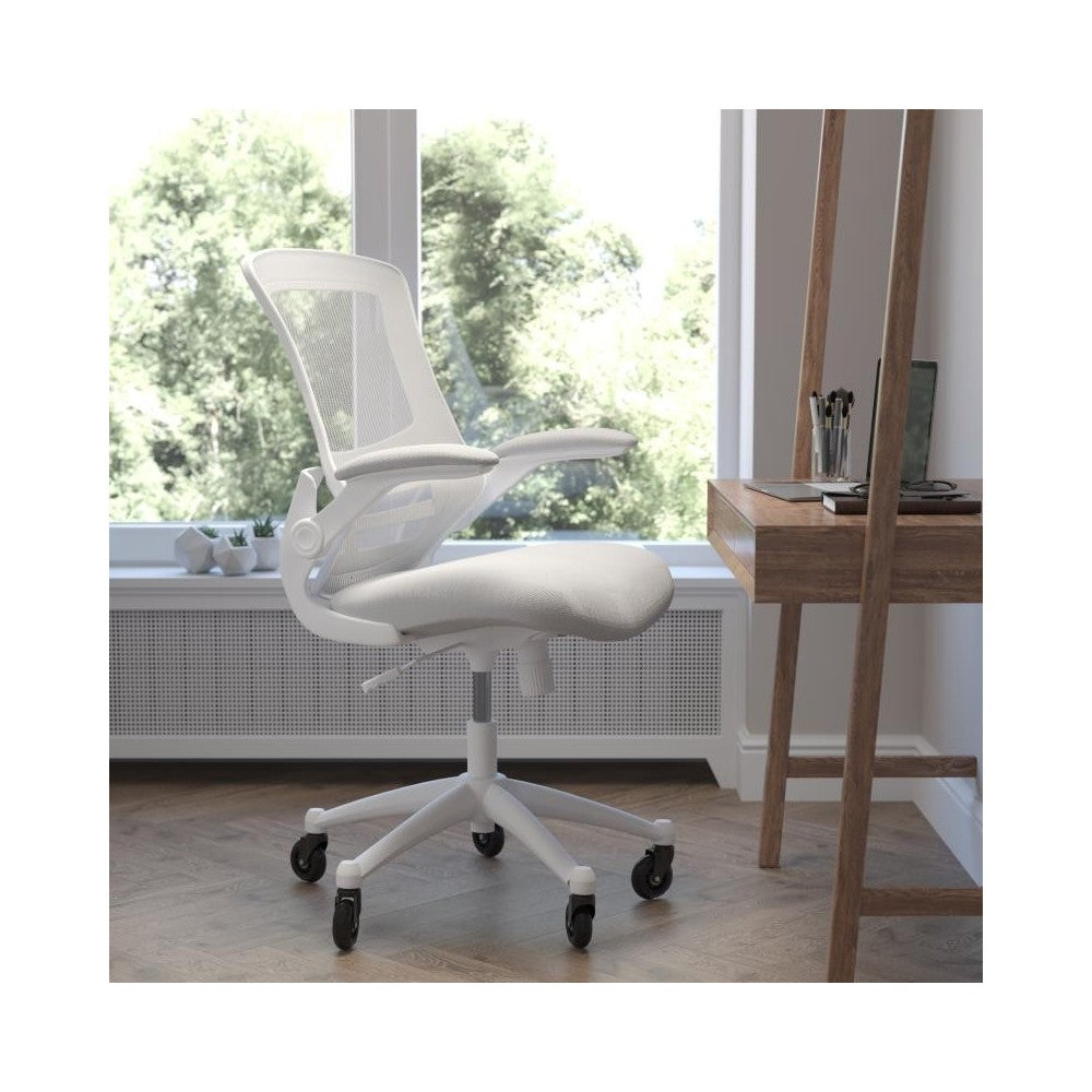 Kelista Light Gray Chair with Roller Wheels