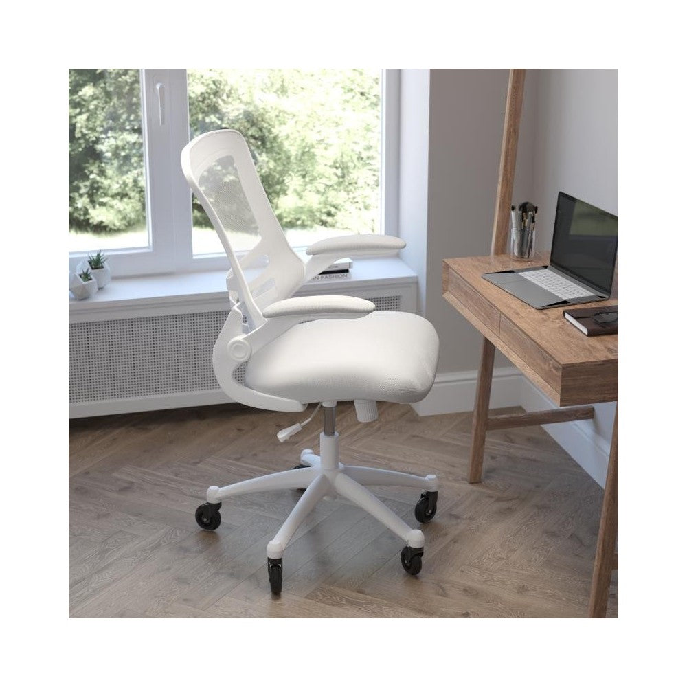 Kelista Light Gray Chair with Roller Wheels