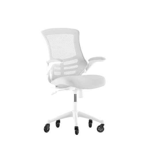 Kelista Light Gray Chair with Roller Wheels