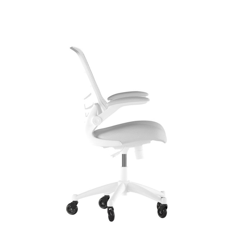 Kelista Light Gray Chair with Roller Wheels