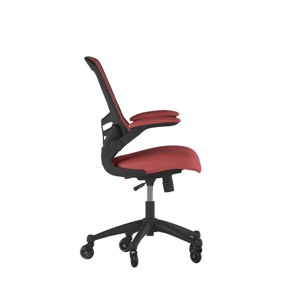 Kelista Red Chair with Roller Wheels