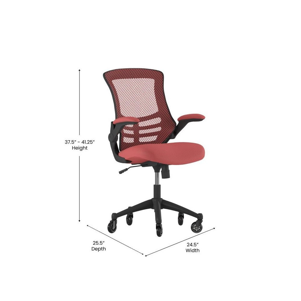 Kelista Red Chair with Roller Wheels