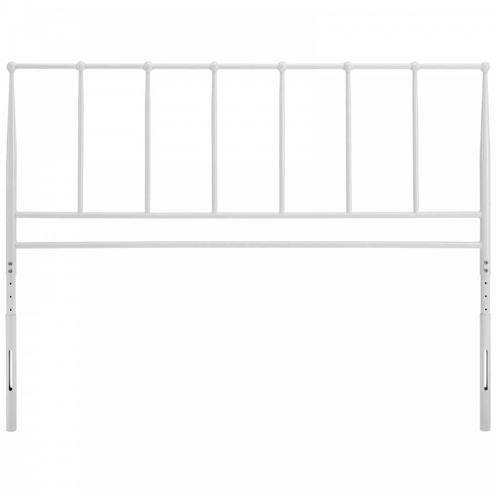 Kiana Full Metal Stainless Steel Headboard, White