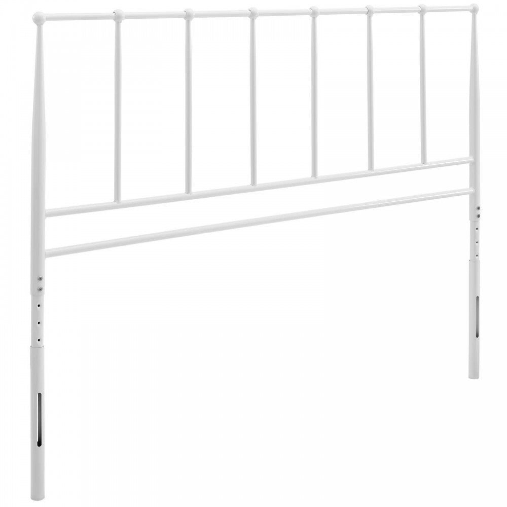 Kiana Full Metal Stainless Steel Headboard, White