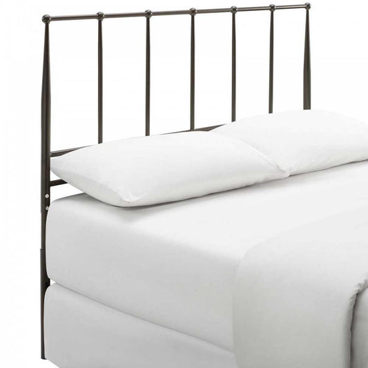 Kiana Full Metal Stainless Steel Headboard, Brown