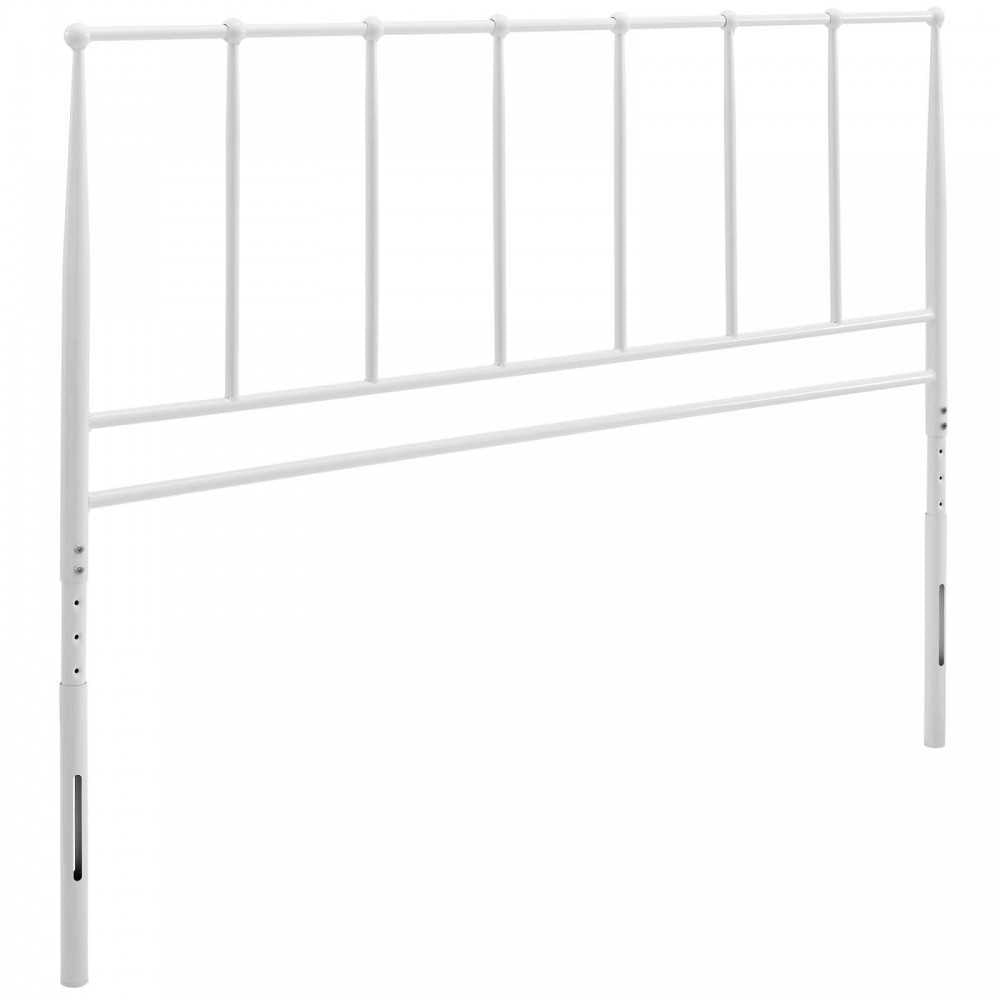 Kiana Queen Metal Stainless Steel Headboard, White