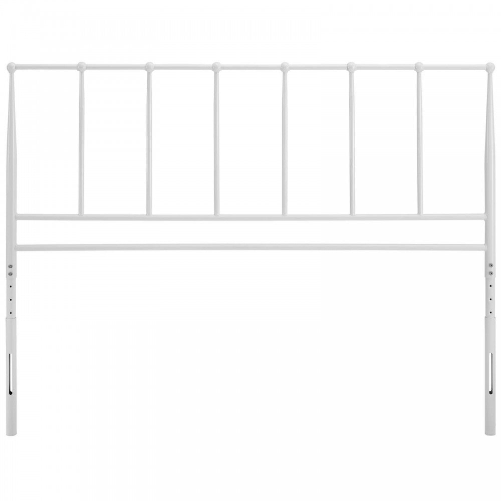 Kiana Queen Metal Stainless Steel Headboard, White