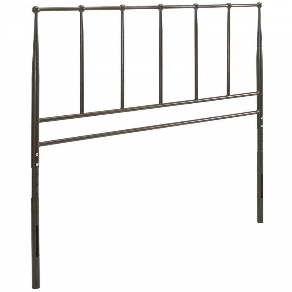 Kiana Queen Metal Stainless Steel Headboard, Brown