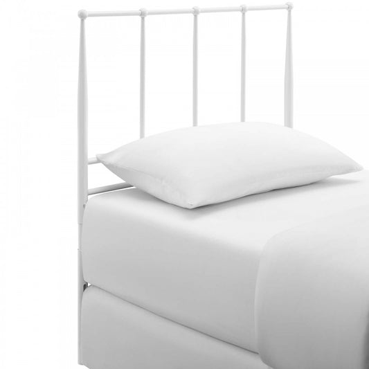 Kiana Twin Metal Stainless Steel Headboard, White