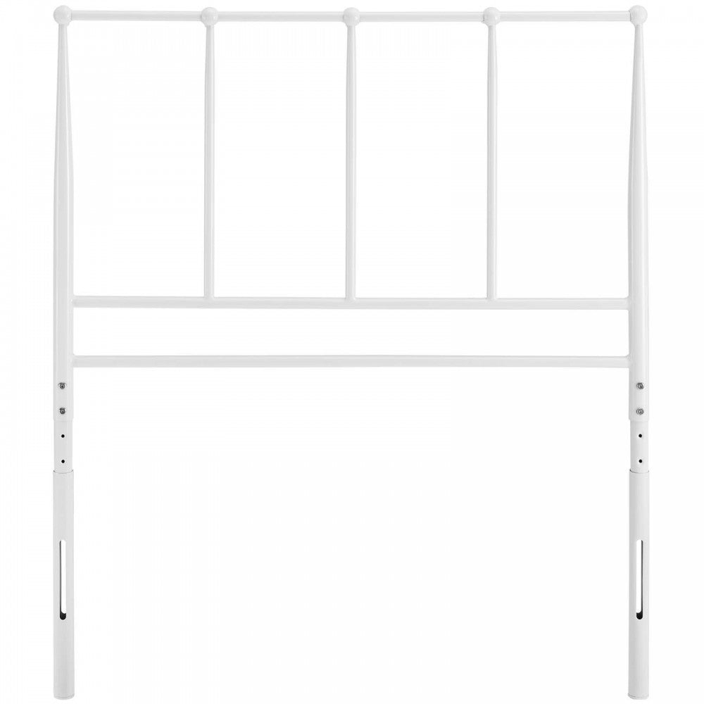 Kiana Twin Metal Stainless Steel Headboard, White