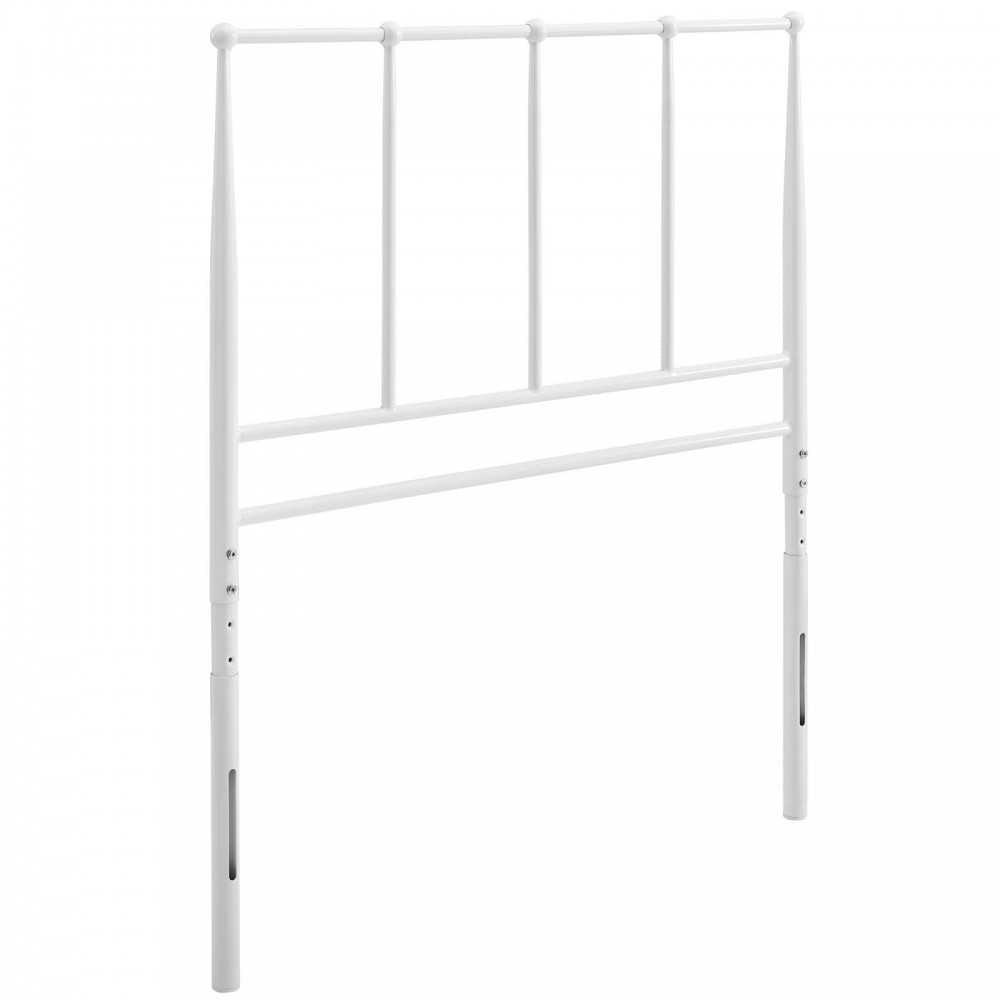 Kiana Twin Metal Stainless Steel Headboard, White