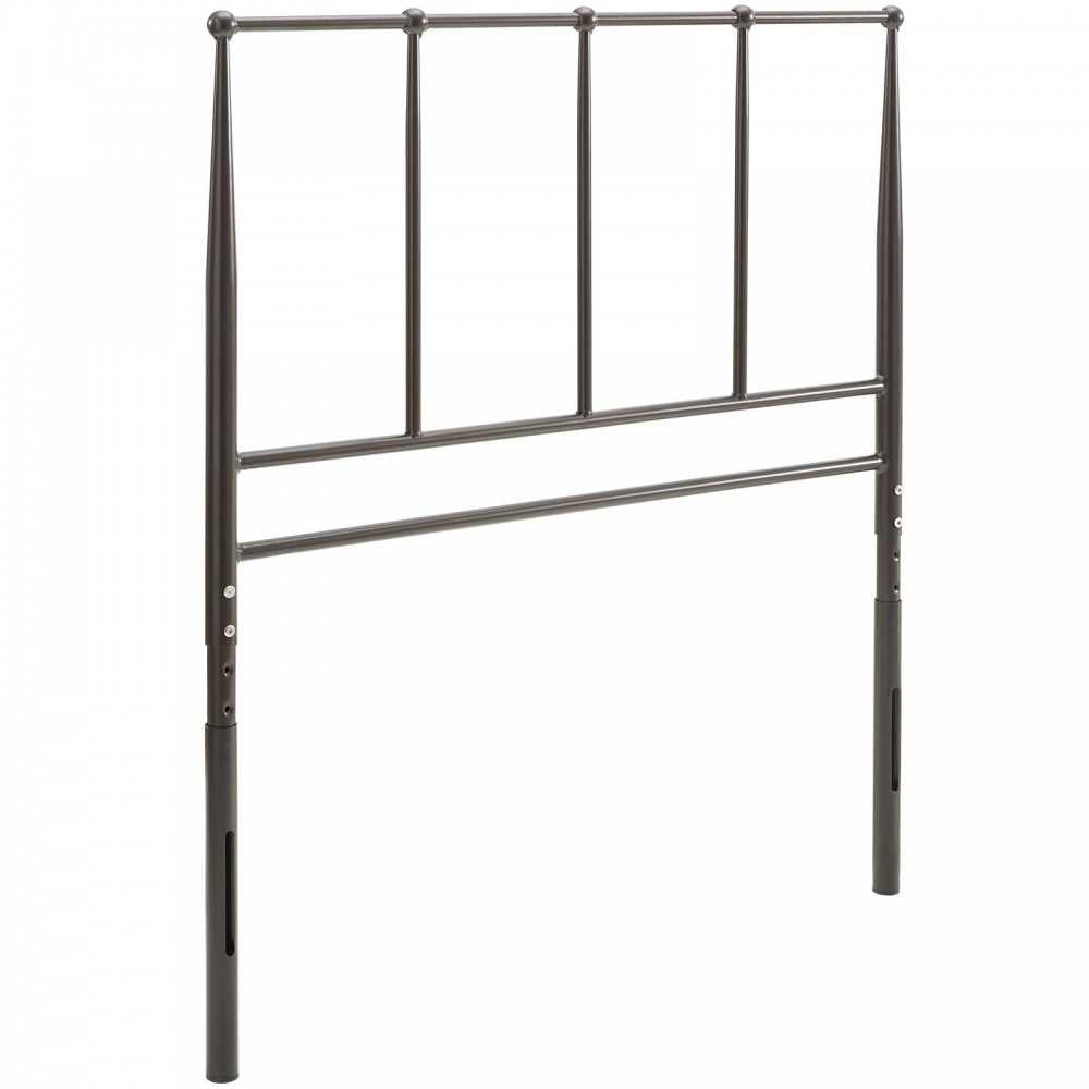 Kiana Twin Metal Stainless Steel Headboard, Brown